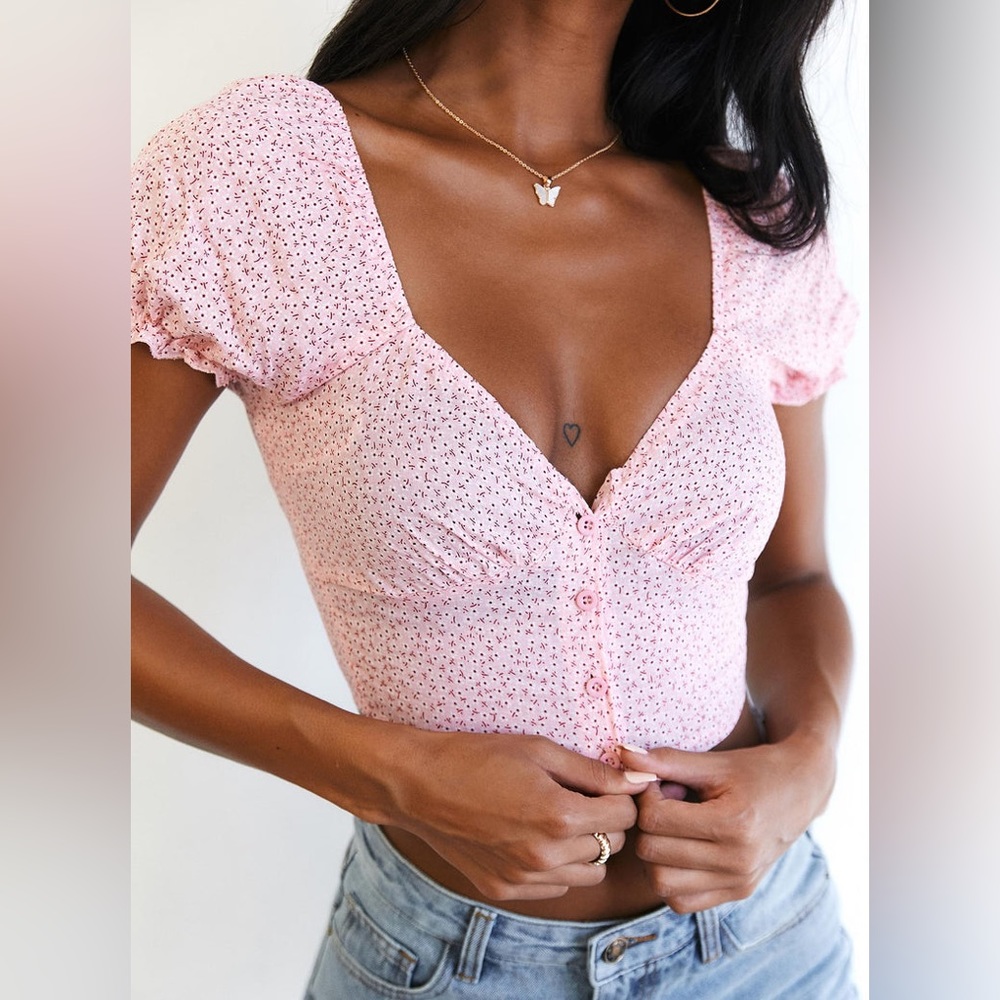 Princess Polly The Laura Top in Pink Size 4